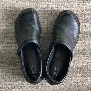 B.O.C Black Leather Clogs size 8.5